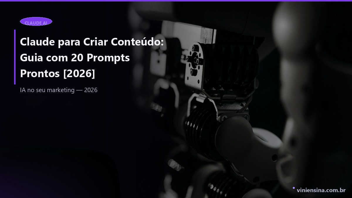 Claude para Criar Conteúdo: Guia com 20 Prompts Prontos [2026]