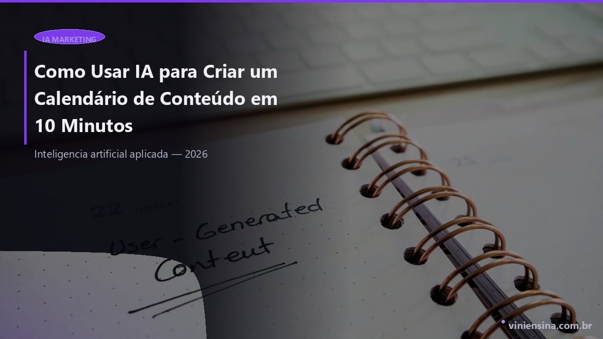 Como Usar IA para Criar um Calendário de Conteúdo em 10 Minutos