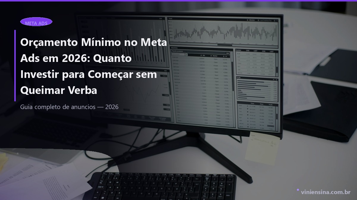 Orçamento mínimo no Meta Ads em 2026: quanto investir para começar