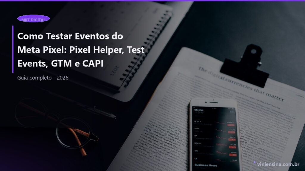 Como Testar Eventos do Meta Pixel: Pixel Helper, Test Events, GTM e CAPI