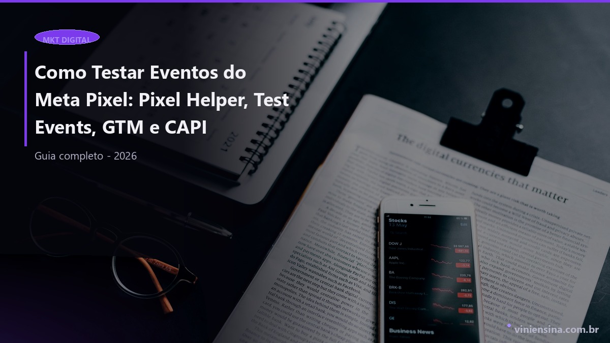 Como Testar Eventos do Meta Pixel: Pixel Helper, Test Events, GTM e CAPI
