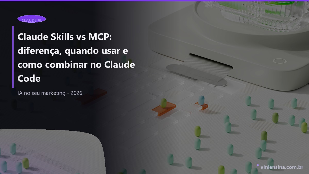 Claude Skills vs MCP: diferença, quando usar e como combinar no Claude Code