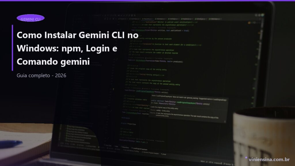 Como Instalar Gemini CLI no Windows: npm, Login e Comando gemini