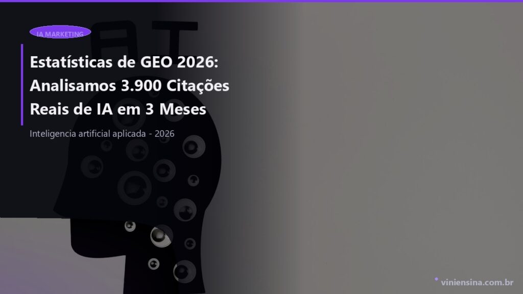 Estatísticas de GEO 2026: Analisamos 3.900 Citações Reais de IA em 3 Meses