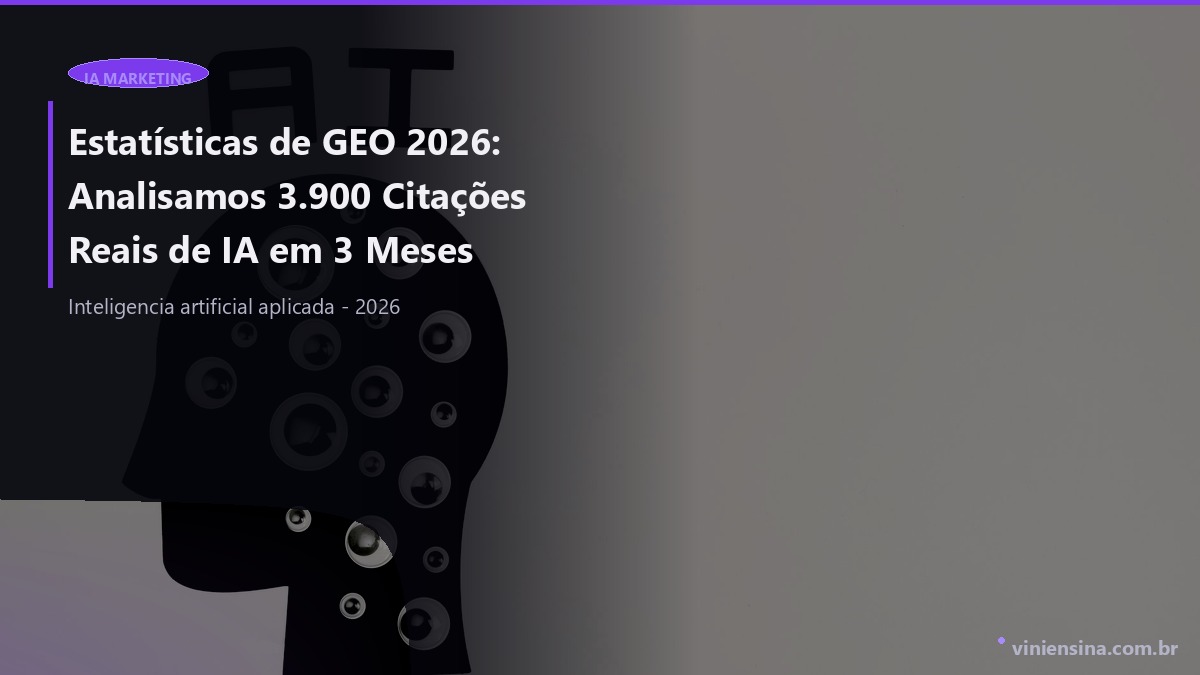Estatísticas de GEO 2026: Analisamos 3.900 Citações Reais de IA em 3 Meses