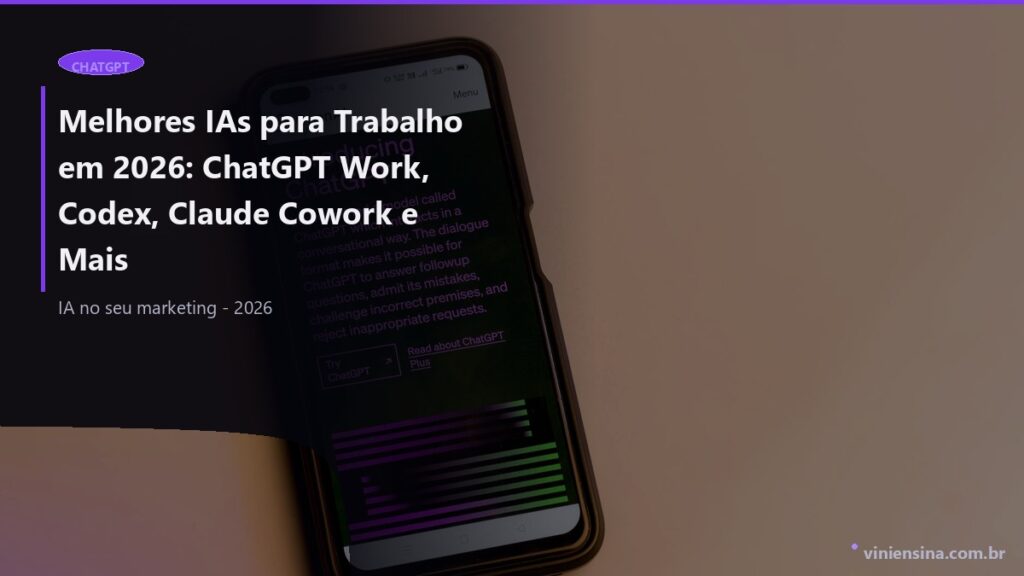 Melhores IAs para Trabalho em 2026: ChatGPT Work, Codex, Claude Cowork e Mais