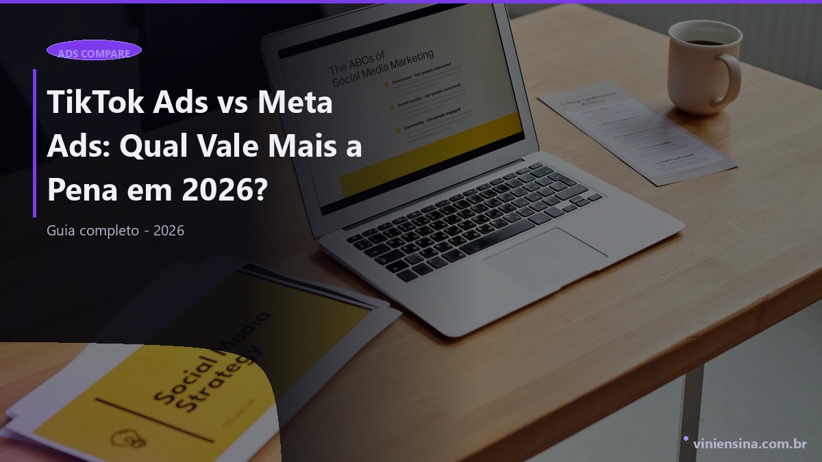 Comparativo entre TikTok Ads e Meta Ads com métricas de campanhas digitais