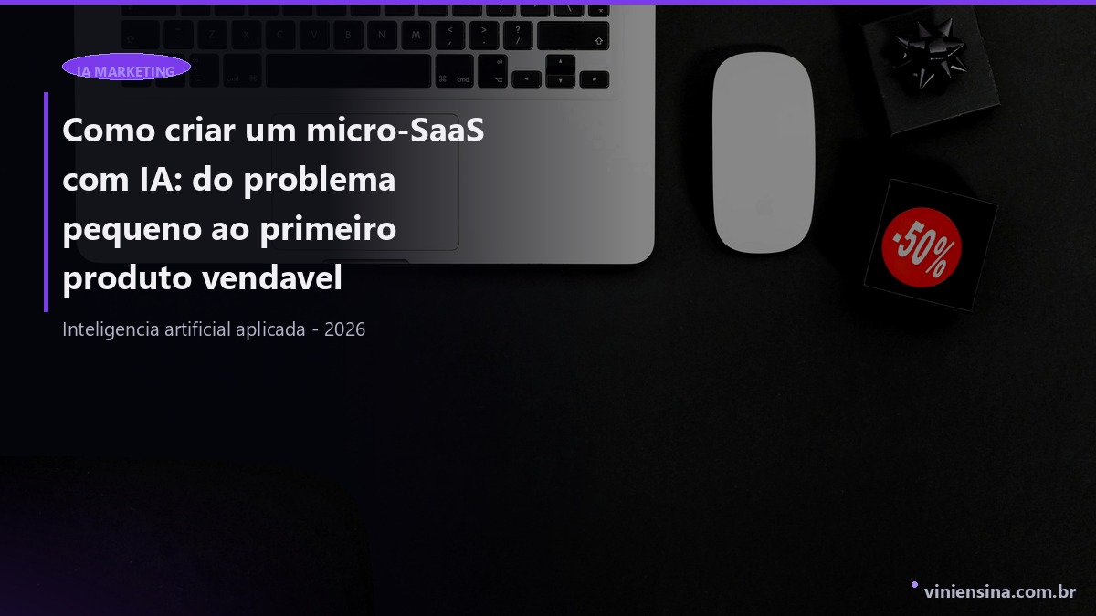 Como criar um micro-SaaS com IA: do problema pequeno ao primeiro produto vendavel