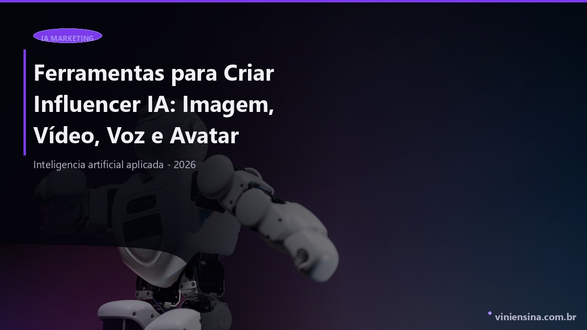 Ferramentas para Criar Influencer IA: Imagem, Vídeo, Voz e Avatar