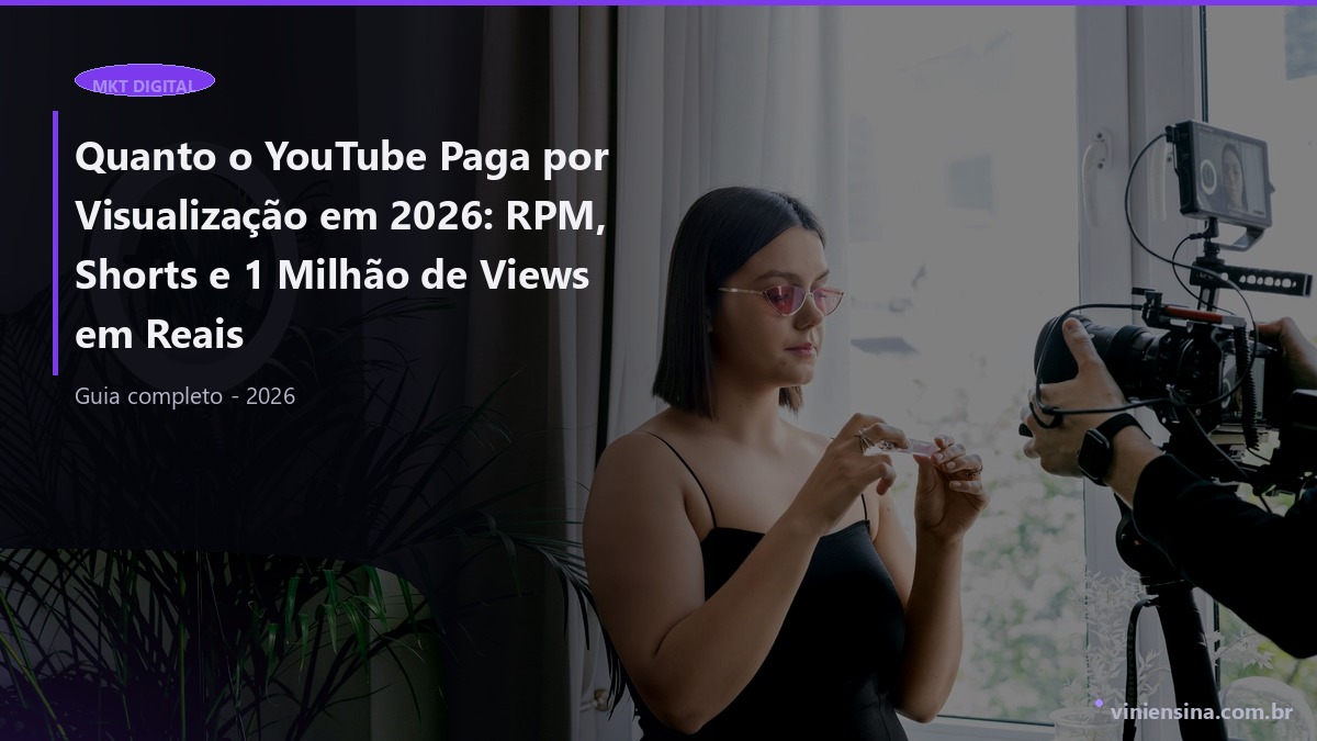Quanto o YouTube Paga por Visualização em 2026: RPM, Shorts e 1 Milhão de Views em Reais